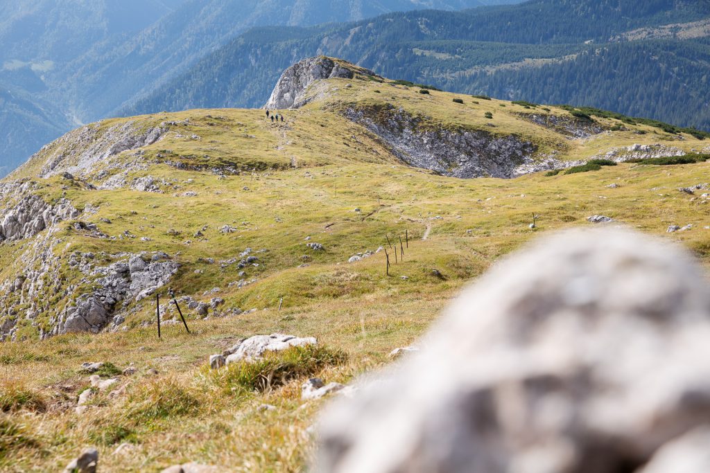 Wir streifen entlang des Plateaus auf der Pirsch nach morgendlichen Motiven.